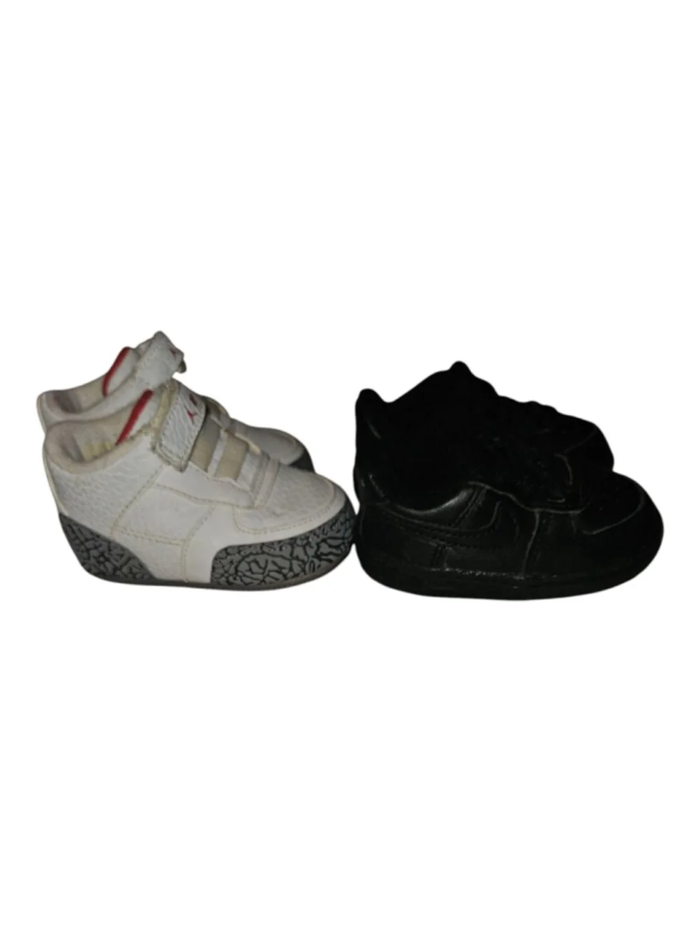 Baby Nike Air Force 1 & RARE Jordan Crib Shoes 2C Black White